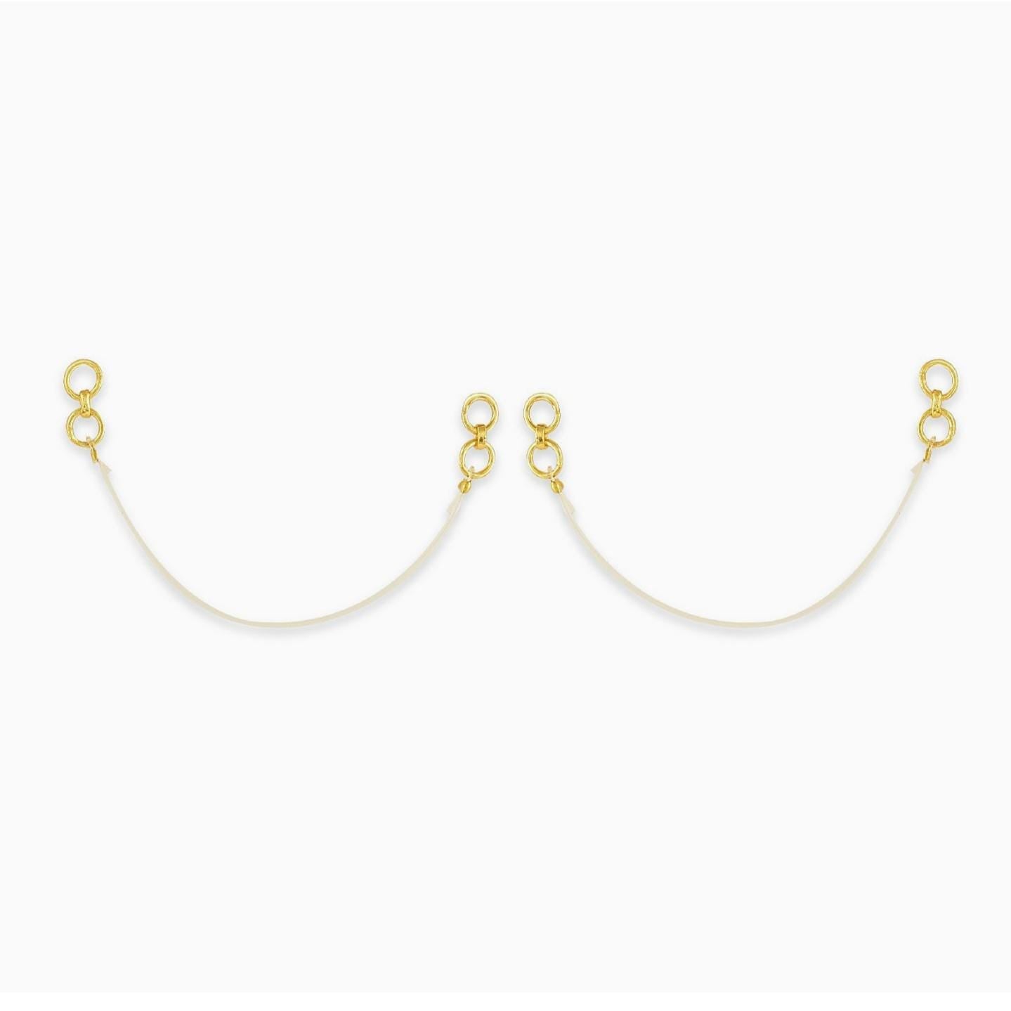 Invisible Earring Chain Support: Heavy Duty Silicone, Kaan Chain (Set of 4)