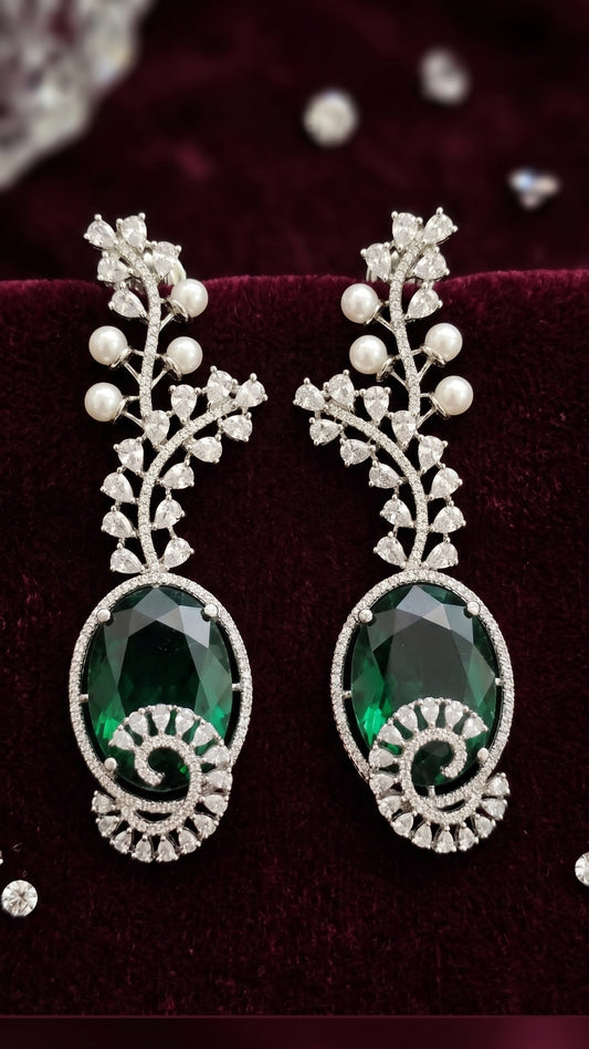 Swarovski Crystal American Diamond Dangle Earrings