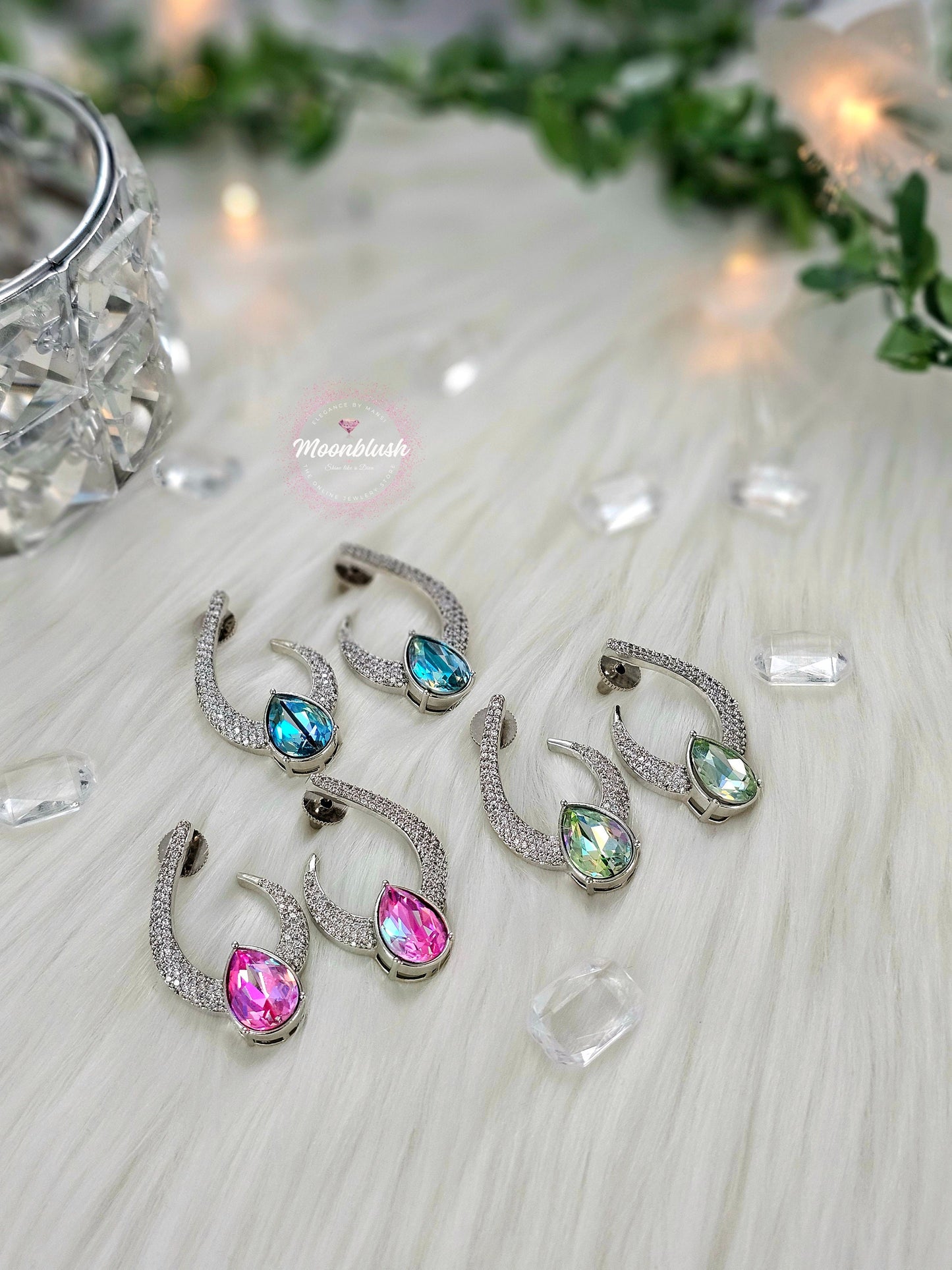 Dazzling American Diamond Earrings in Nano settings & CZ Stone