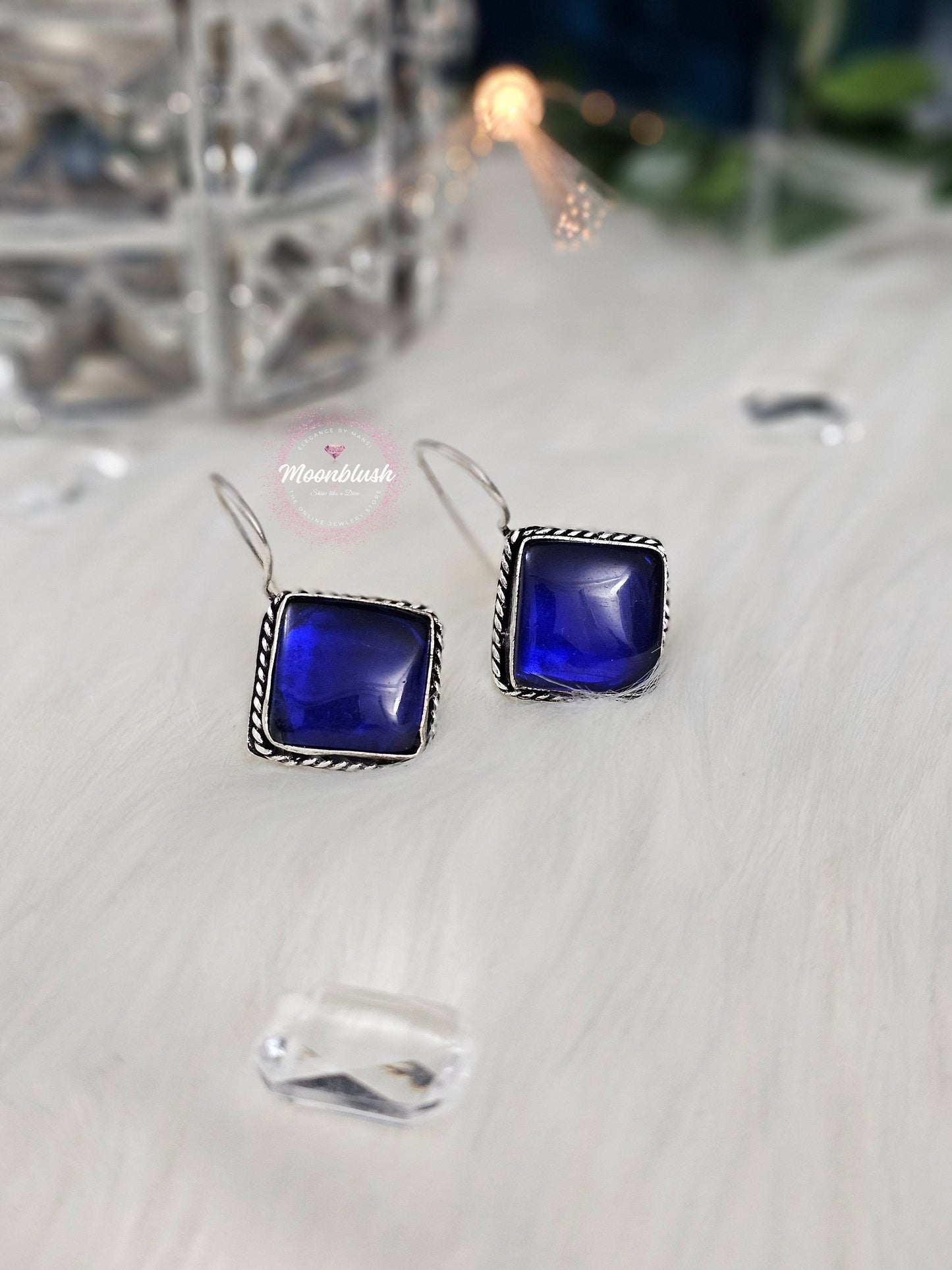 NEW ARRIVALS - Charming Dangly in Silver Replica with Monalisa Stones - Daily Wear Collection