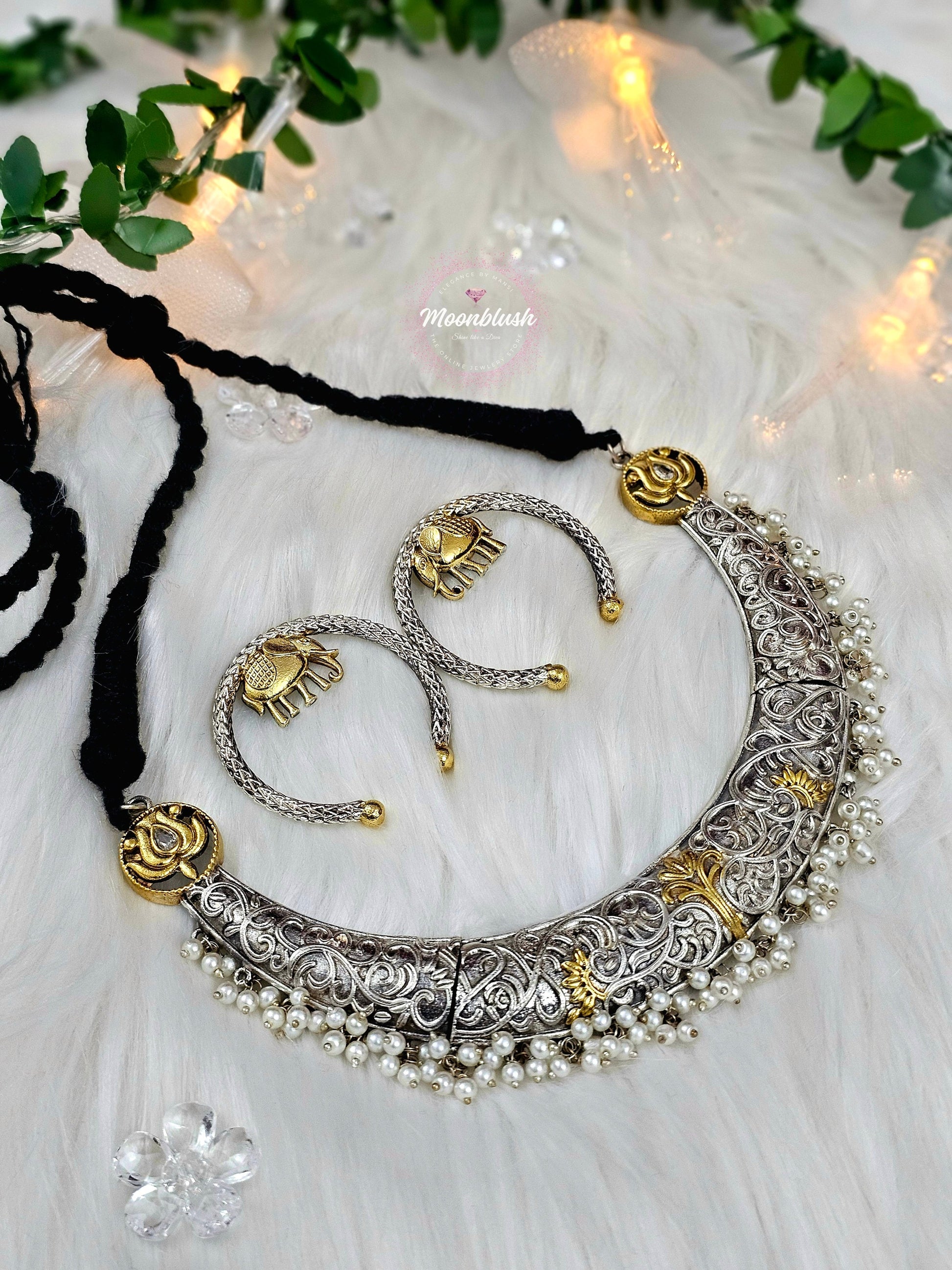 Elegant Silver Replica Hasli Choker Set