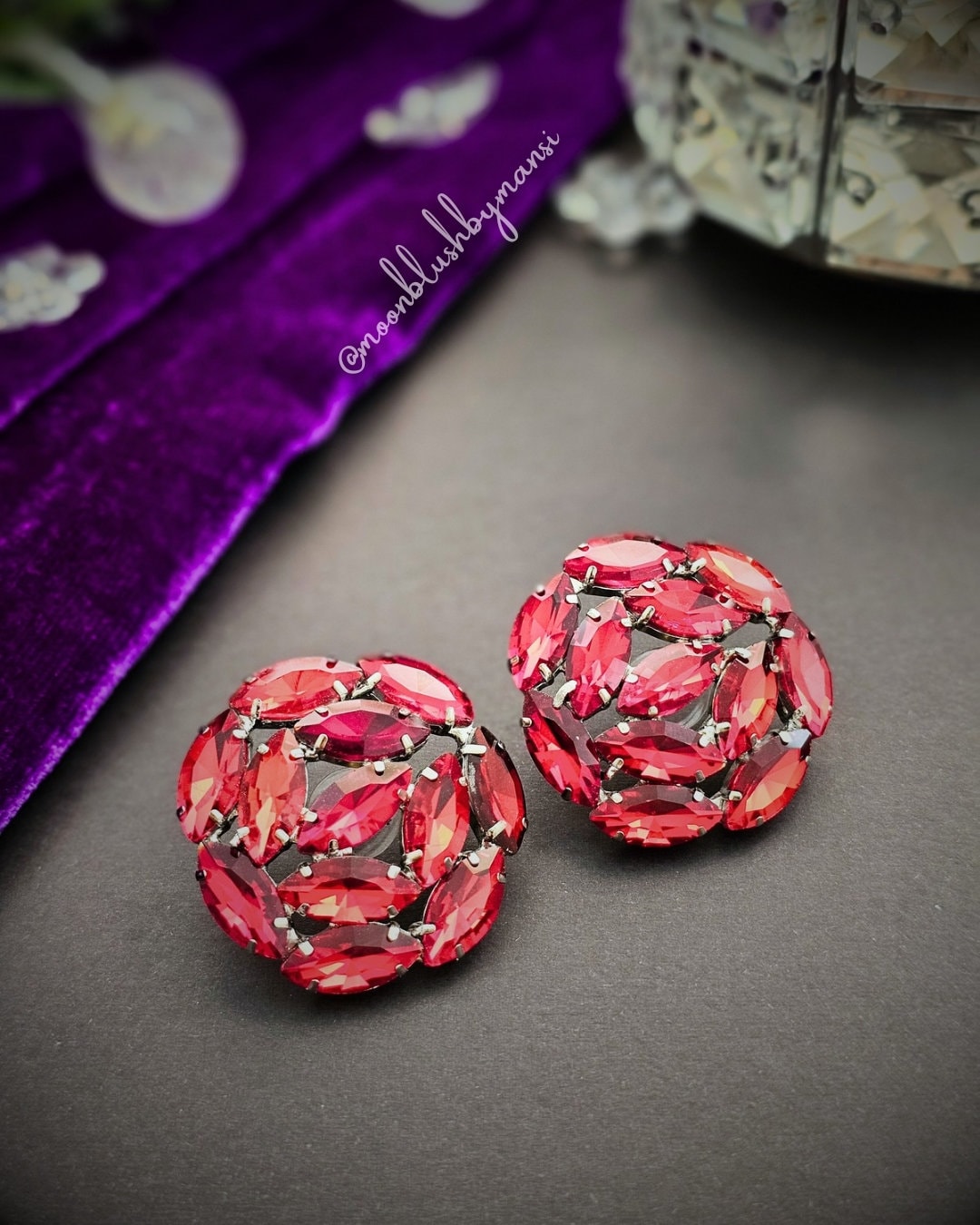 Shine on! Our Korean Crystal Glass Stone Studs are here to elevate your style