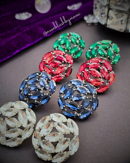 Shine on! Our Korean Crystal Glass Stone Studs are here to elevate your style