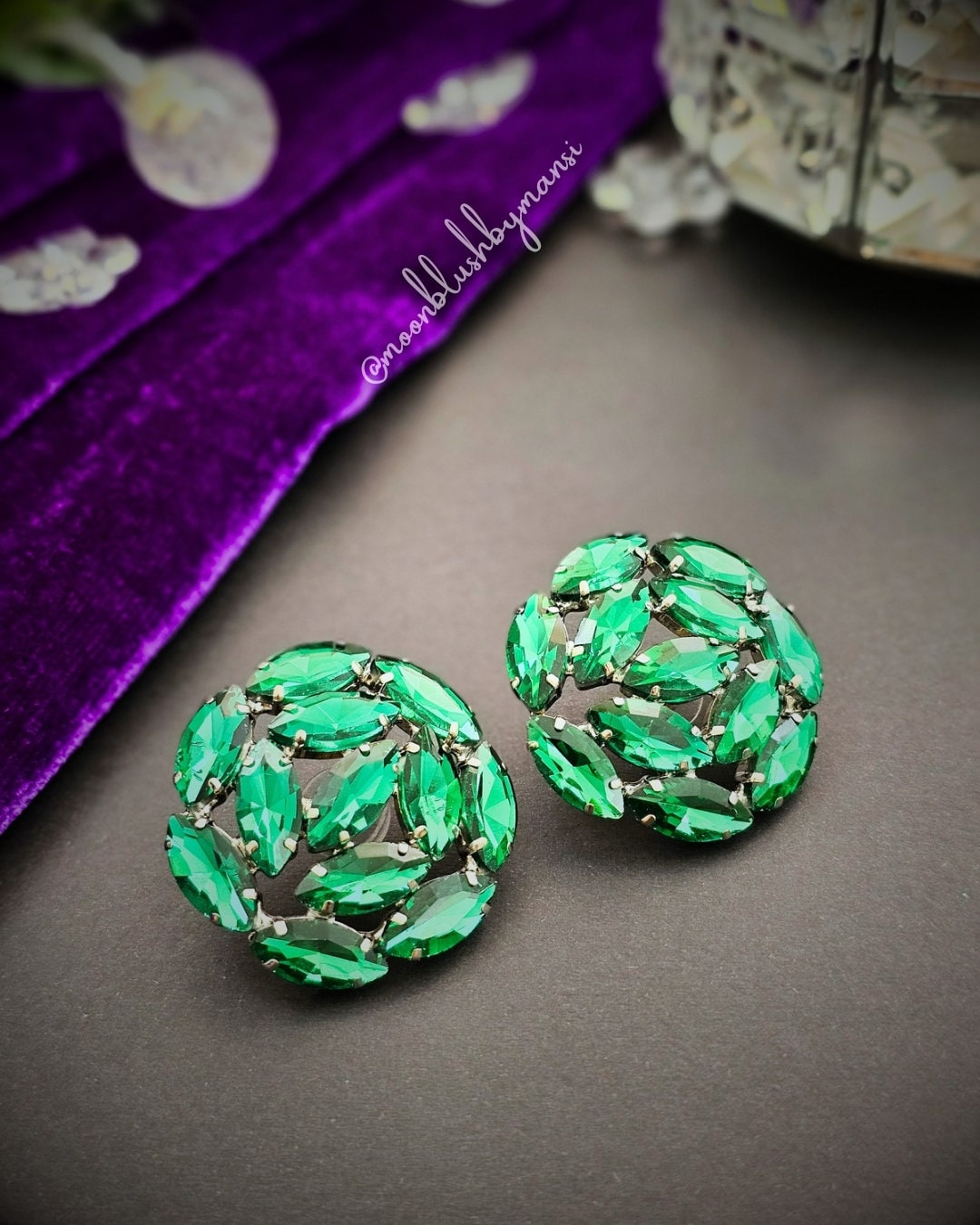 Shine on! Our Korean Crystal Glass Stone Studs are here to elevate your style