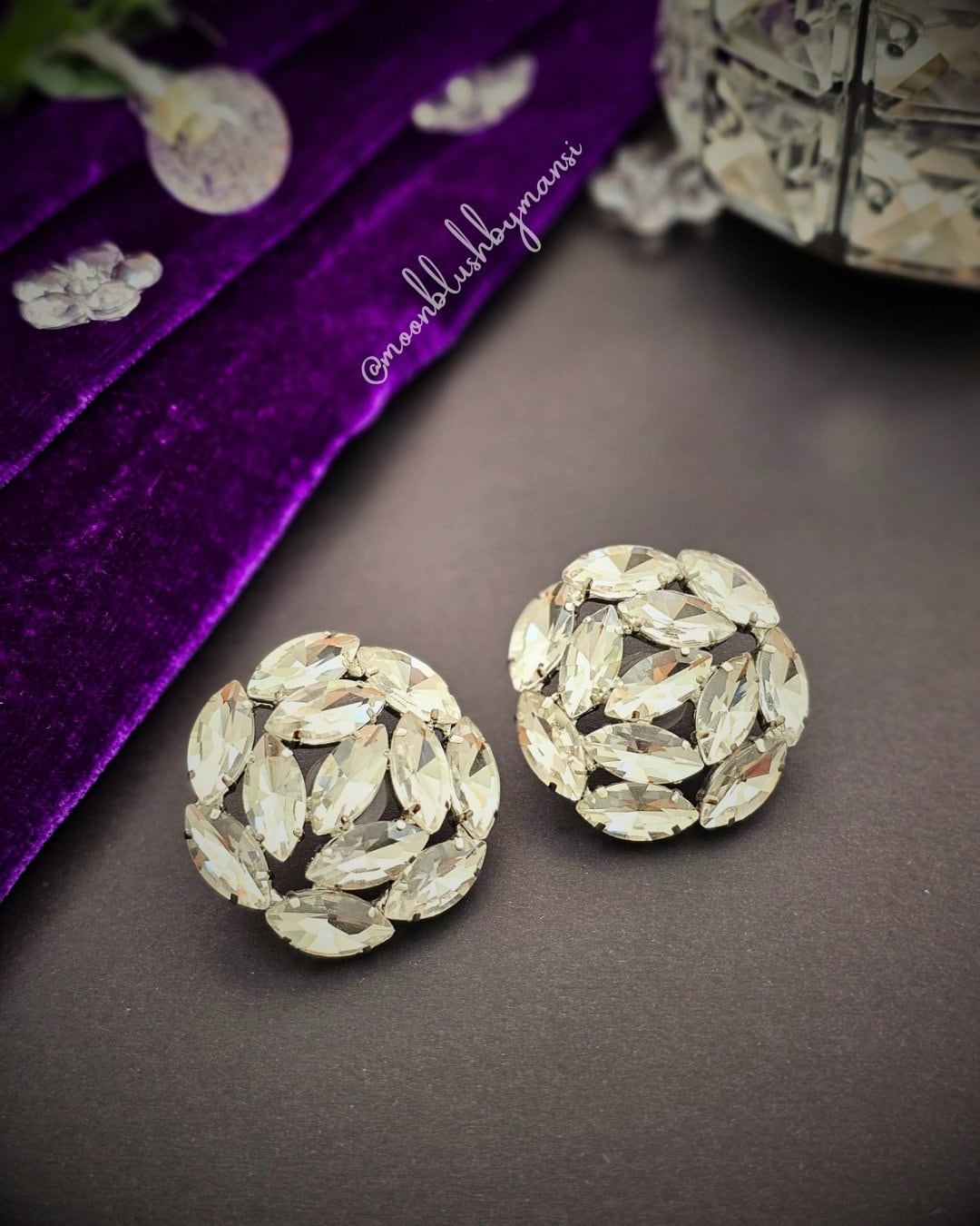 Shine on! Our Korean Crystal Glass Stone Studs are here to elevate your style