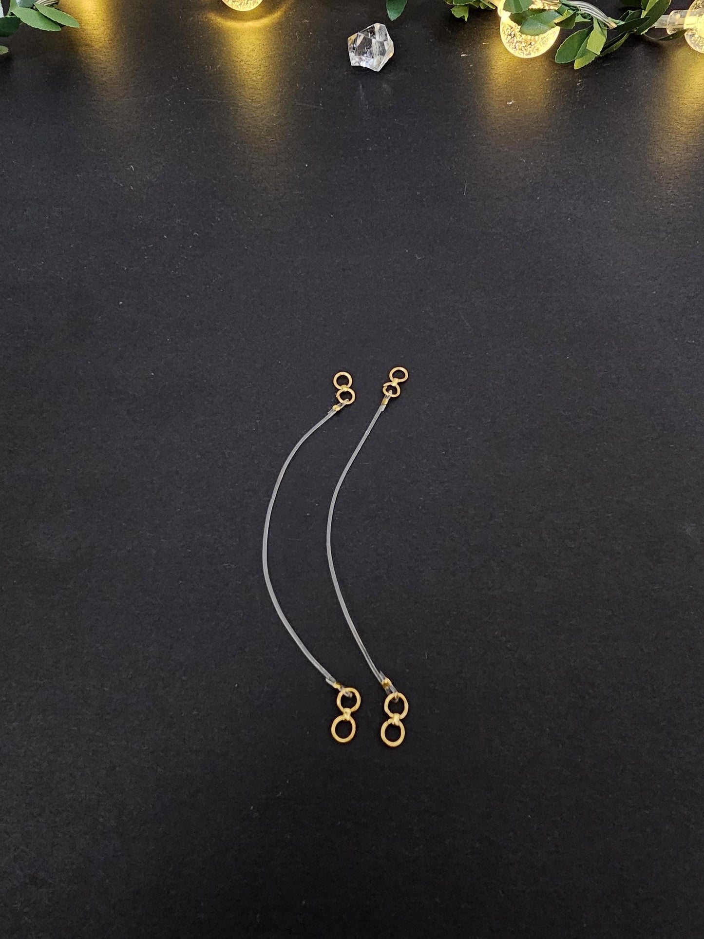 Invisible Earring Chain Support: Heavy Duty Silicone, Kaan Chain (Set of 4)