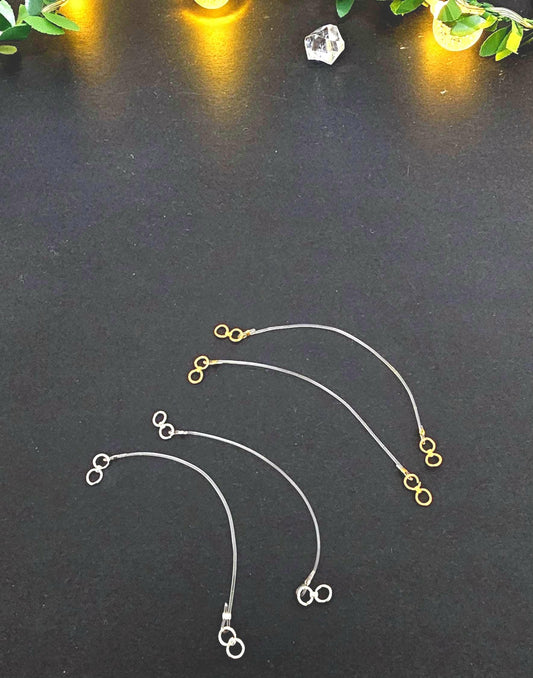 Invisible Earring Chain Support: Heavy Duty Silicone, Kaan Chain (Set of 4)