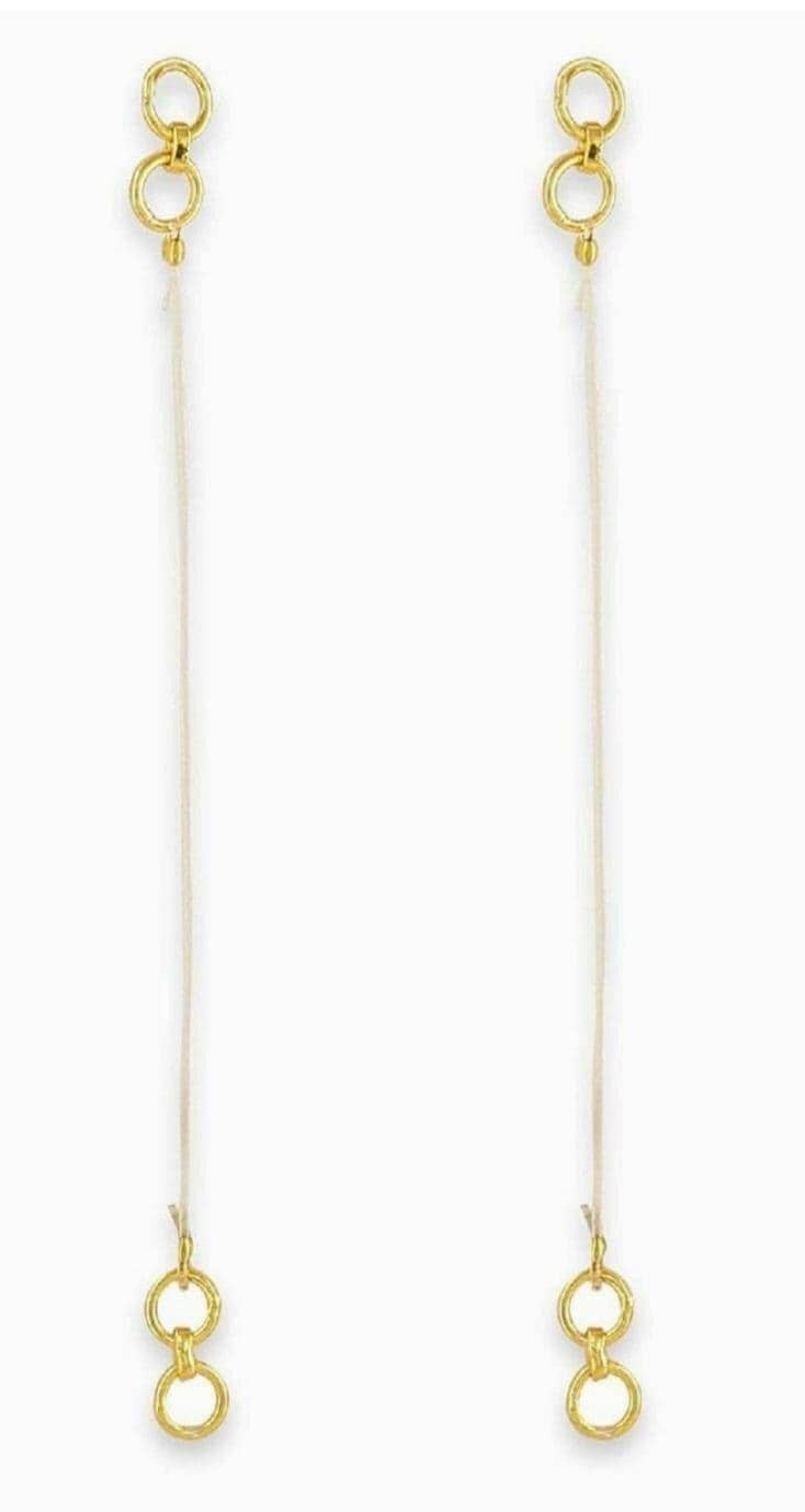 Invisible Earring Chain Support: Heavy Duty Silicone, Kaan Chain (Set of 4)