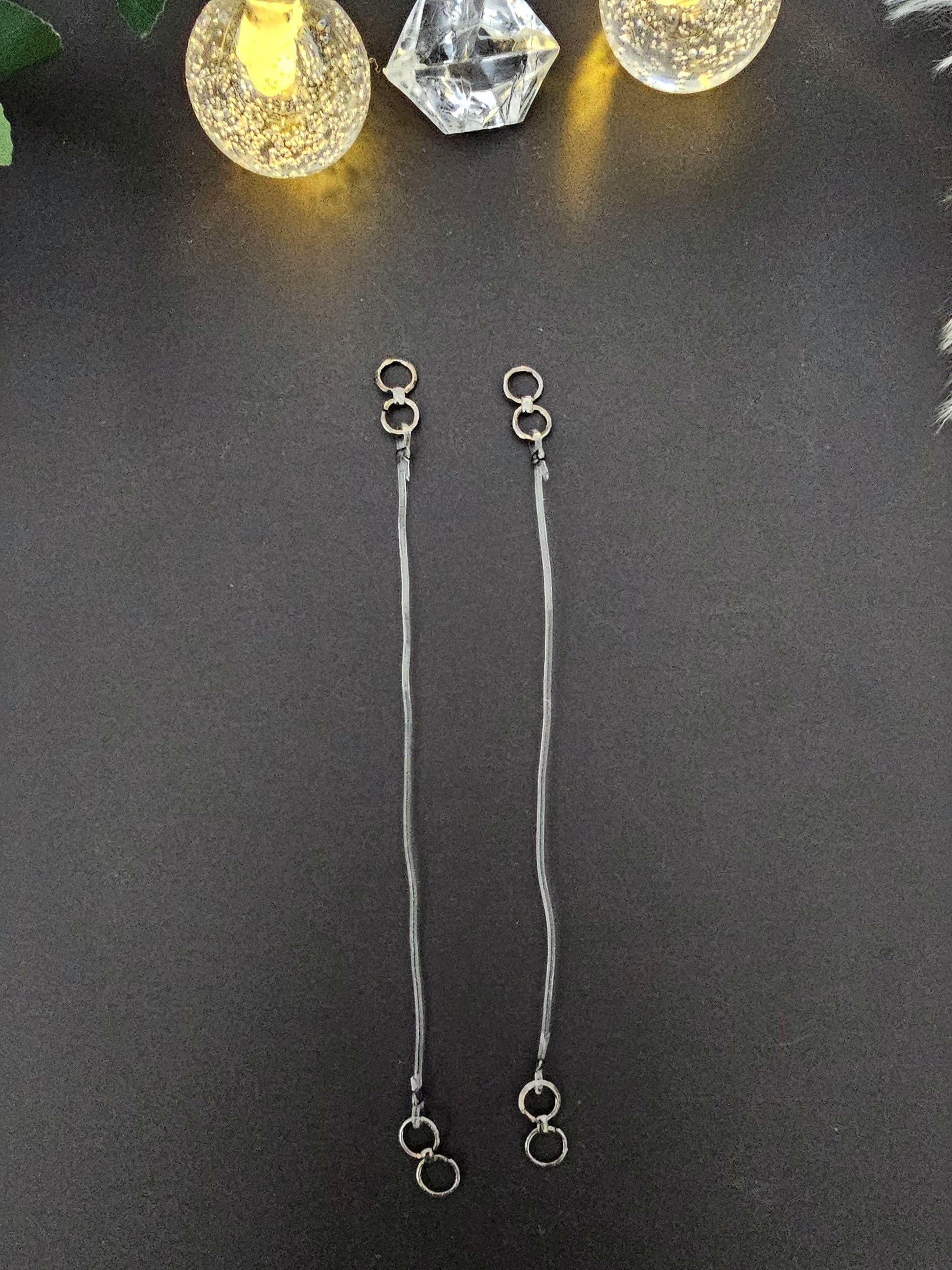 Invisible Earring Chain Support: Heavy Duty Silicone, Kaan Chain (Set of 4)