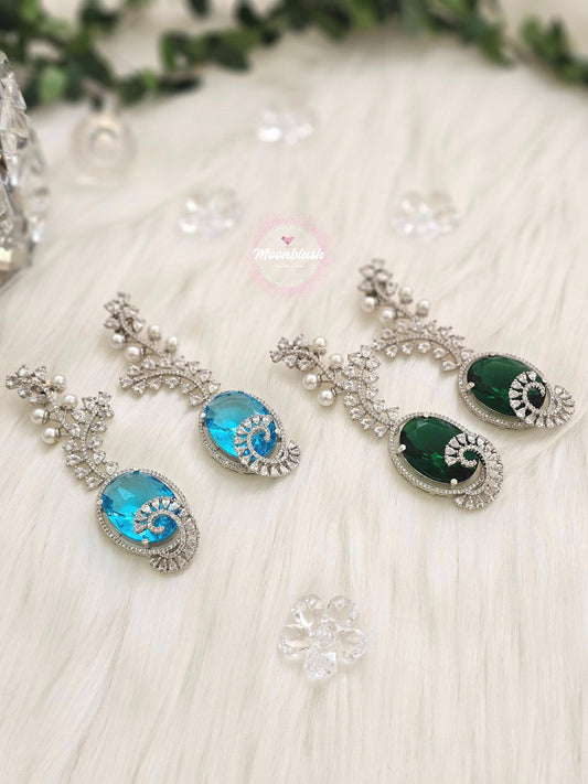 Swarovski Crystal American Diamond Dangle Earrings