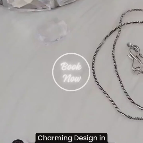 Silver Replica Pendant Set with Monalisa Stone Ring