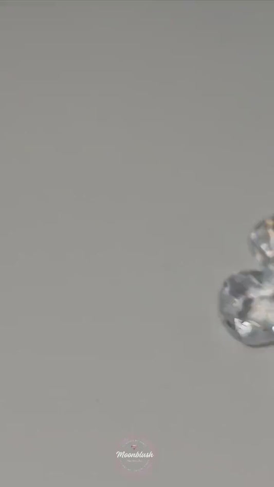 Oval Silver Replica Dangly Earrings with AD & Monalisa Stones